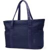 image:imageBAGSMART Crush Tote Bag for Women 20L Puffer Work Tote with Zipper Travel Essentials Quilted Nurse Hospital BagNavy Blue