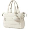 image:imageBAGSMART Diaper Bag Tote Hospital Bag for Labor Delivery Puffy Maternity Travel Diaper Tote Baby Bag with Pacifier CaseLight Beige