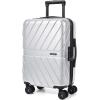 image:imageBAGSMART Expandable Carry On Luggage 22x14x9 Airline Approved 1OO PC Lightweight Hard Shell Suitcase 20 Inch Travel Luggage with Spinner Wheels Waterproof Rolling Suitcase BlackSilver