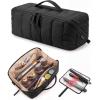 image:imageBAGSMART Hair Tool Organizer Travel Bag Compatible with Dyson Airwrap Shark Hair Dryer Wideopen Accessories Organizer with Heat Resistant Mat Makeup Bag for Dyson Attachments Curling Iron BrownBlack