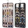 image:imageBAGSMART Hanging Jewelry Organizer Claw Clip Holder for Headbands Sunglasses Hair Clips Claw Clips DoubleSided on Closet Wall Door 1 piece LargeBlackBlack