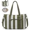 image:imageBAGSMART Large Beach Bag for Women Oversize Tote Bag for TravelSwim PoolSummer  3Ways to Carry Cruise Essentials Family Picnic Extralarge mom bag Sandproof zip open Mothers day giftsForest Green Stripe