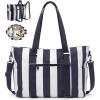 image:imageBAGSMART Large Beach Bag for Women Oversize Tote Bag for TravelSwim PoolSummer  3Ways to Carry Cruise Essentials Family Picnic Extralarge mom bag Sandproof zip open Mothers day giftsNautical Stripe