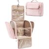 image:imageBAGSMART Makeup Bag for Women with Hanging Hook  Portable Cosmetic Case Large Capacity Door Room Essentials Travel Organizer for Full Sized Cosmetics and Toiletries BlackPink