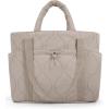 image:imageBAGSMART Puffer Tote Bag for Women Quilted Travel Top Handle Large Lightweight Shoulder Handbags with Zipper