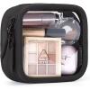image:imageBAGSMART TSAApproved Toiletry Bag Large Opening Clear Makeup Bag with Handle Quart Sized Travel Toiletry Bag CarryOn Airline Compliant for Men and Women BlackBlack