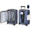 image:imageBAGSMART Top Opening Carry On Luggage 22x14x9 Airline Approved with TSA Lock Expandable 20 Inch Deep Compartment Hard Shell Suitcases with Double Spinner Wheels BlueBlue
