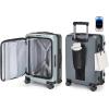 image:imageBAGSMART Top Opening Carry On Luggage 22x14x9 Airline Approved with TSA Lock Expandable 20 Inch Deep Compartment Hard Shell Suitcases with Double Spinner Wheels BlueSage Green