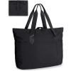 image:imageBAGSMART Tote Bag for Women Foldable Tote Bag With Zipper Travel Shoulder Bag Handbag for WorkBlack