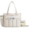 image:imageBAGSMART Tote Bag for Women Teacher Tote with Insulated Compartment Large Puffer Work Tote Handbags for WorkDark Beige