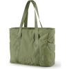 image:imageBAGSMART Tote Bag for Women Tote Bag with Zipper Work Tote with Compartments Nurse Shoulder Hanbag for Travel GymJarmy Greensmall24l