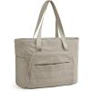 image:imageBAGSMART Tote Bag for Women Tote Bag with Zipper Work Tote with Compartments Nurse Shoulder Hanbag for Travel GymNgrayish Brownsmall