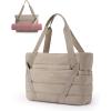 image:imageBAGSMART Tote Bag for Women with Zipper and Yoga Mat Straps Quilted Gym Tote for Travel Work SportCamel