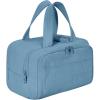 image:imageBAGSMART Travel Toiletry Bag Crush Toiletry Bag for Women Wideopen Puffy Toiletry Bags for Traveling Large Travel Cosmetic Makeup Bag Organizer for AccessoriesToiletrie BluehSteel Blue