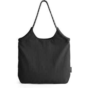 image:imageBAGSMART Beach Bags for Women Beach Tote Bag Beach Bag with Zipper Travel Tote Bag for Women Sandproof Swim Pool Bag  Packable Beach Bag Beach Essentials for Travel Gym 125L Medium Tote Lightweight WaterresistantBlack