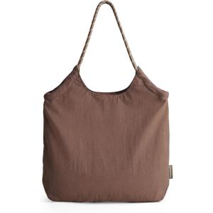 image:imageBAGSMART Beach Bags for Women Beach Tote Bag Beach Bag with Zipper Travel Tote Bag for Women Sandproof Swim Pool Bag  Packable Beach Bag Beach Essentials for Travel Gym 125L Medium Tote Lightweight WaterresistantCoffee Brown