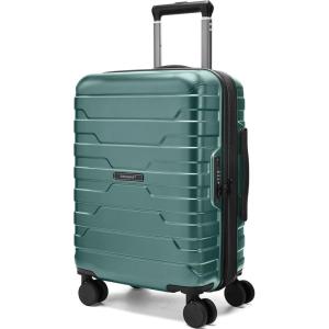 image:imageBAGSMART Carry On Luggage 19 L x14 W x9 H Airline Approved with Spinner Wheels Lightweight 20 Inch Luggage with TSA Lock Expandable Hard Shell Carry On Suitcases for Men Women Royal BluePine Green