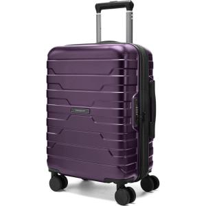 image:imageBAGSMART Carry On Luggage 19 L x14 W x9 H Airline Approved with Spinner Wheels Lightweight 20 Inch Luggage with TSA Lock Expandable Hard Shell Carry On Suitcases for Men Women Royal BluePurple