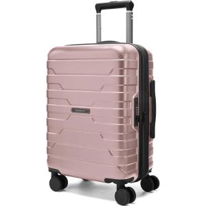image:imageBAGSMART Carry On Luggage 19 L x14 W x9 H Airline Approved with Spinner Wheels Lightweight 20 Inch Luggage with TSA Lock Expandable Hard Shell Carry On Suitcases for Men Women Royal BlueRose Gold