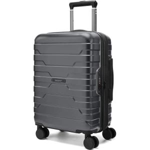image:imageBAGSMART Carry On Luggage 19 L x14 W x9 H Airline Approved with Spinner Wheels Lightweight 20 Inch Luggage with TSA Lock Expandable Hard Shell Carry On Suitcases for Men Women Royal BlueGray