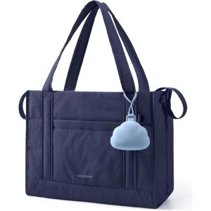 image:imageBAGSMART Diaper Bag Tote Puffer Hospital Bag for Labor Delivery with Pacifier Case Lightweight Baby Bag for Travel Work  Multifunctional Insulated Pockets Water ResistanceNavy Blue