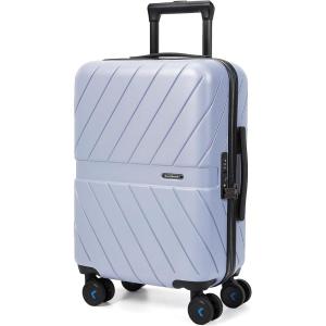image:imageBAGSMART Expandable Carry On Luggage 22x14x9 Airline Approved 1OO PC Lightweight Hard Shell Suitcase 20 Inch Travel Luggage with Spinner Wheels Waterproof Rolling Suitcase BlackPurple