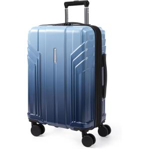 image:imageBAGSMART Expandable Carry On Luggage 22x14x9 Airline Approved 1OO PC Lightweight Hard Shell Suitcase 20 Inch Travel Luggage with Spinner Wheels Waterproof Rolling Suitcase BlackGradient blue