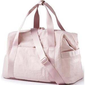 image:imageBAGSMART Gym Bag for Women Carry on Weekender Overnight Bag Travel Duffel Bags with Trolley Sleeve Personal Item Travel Bag Tote Bag Workout Dance BagPinkMediumPink