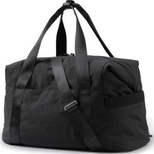 image:imageBAGSMART Gym Bag for Women Carry on Weekender Overnight Bag Travel Duffel Bags with Trolley Sleeve Personal Item Travel Bag Tote Bag Workout Dance BagPinkMediumBlack