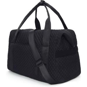 image:imageBAGSMART Large Gym Bag with Yoga Mat Buckle Weekender Overnight Bag for Women Travel Duffle Bag for Travel Essentials Carry On Tote Bag Hospital Bag for Labor and DeliveryBlack