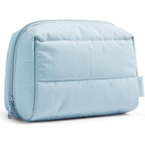 image:imageBAGSMART Small Makeup Bag Travel Cosmetic Bag Make Up Pouch Small Travel Zipper PouchWaterresistant Toiletry BagMakeup Organizer Bag for Women Black02Baby Blue