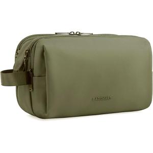 image:imageBAGSMART Toiletry Bag for Men Travel Toiletry Organizer Dopp Kit Waterresistant Shaving Bag for Toiletries Accessories Door Room EssentialsBlackbasicGreen