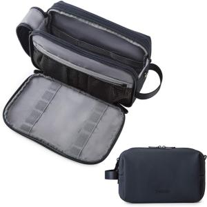image:imageBAGSMART Toiletry Bag for Men Travel Toiletry Organizer Dopp Kit Waterresistant Shaving Bag for Toiletries Accessories Door Room EssentialsBlackbasicNavy Blue