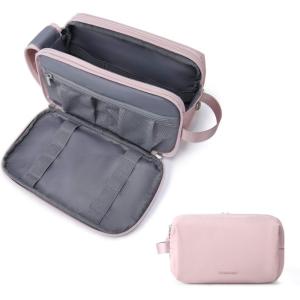image:imageBAGSMART Toiletry Bag for Men Travel Toiletry Organizer Dopp Kit Waterresistant Shaving Bag for Toiletries Accessories Door Room EssentialsBlackbasicPink