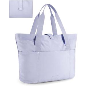 image:imageBAGSMART Tote Bag for Women Foldable Tote Bag With Zipper Travel Shoulder Bag Handbag for WorkHaze Blue
