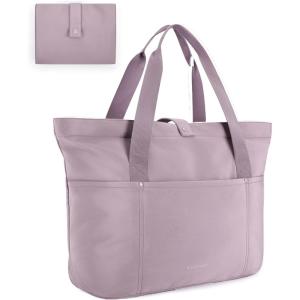 image:imageBAGSMART Tote Bag for Women Foldable Tote Bag With Zipper Travel Shoulder Bag Handbag for WorkPurple