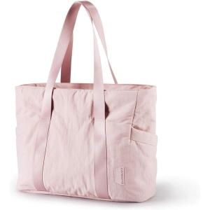 image:imageBAGSMART Tote Bag for Women Tote Bag with Zipper Work Tote with Compartments Nurse Shoulder Hanbag for Travel GymBbaby Pinkmedium28l