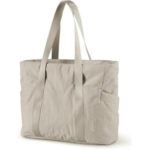 image:imageBAGSMART Tote Bag for Women Tote Bag with Zipper Work Tote with Compartments Nurse Shoulder Hanbag for Travel GymCgrayish Brownmedium28l
