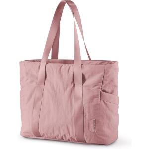 image:imageBAGSMART Tote Bag for Women Tote Bag with Zipper Work Tote with Compartments Nurse Shoulder Hanbag for Travel GymEdark Pinksmall24l