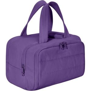 image:imageBAGSMART Travel Toiletry Bag Crush Toiletry Bag for Women Wideopen Puffy Toiletry Bags for Traveling Large Travel Cosmetic Makeup Bag Organizer for AccessoriesToiletrie BluefDark Purple