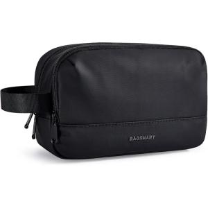 image:imageBAGSMART Travel Toiletry Bag for Men Dopp Kit Water Resistant Shaving Bag for Toiletries Accessories BlackMediumBlack