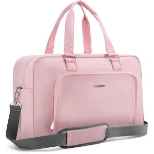 image:imageBAGSMART Weekender Bags for Women Travel Duffle Overnight Bag Personal Item Bag with Shoe Bag for Travel EssentialsBaby Pink