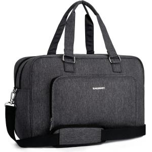 image:imageBAGSMART Weekender Bags for Women Travel Duffle Overnight Bag Personal Item Bag with Shoe Bag for Travel EssentialsDark Grey