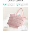 image:imageBAGSMART Expandable Tote Bag for Women Zippered Puffer Design with WaterResistant Quilted Nurse and CarryOn Travel Bag Pink
