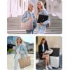 image:imageBAGSMART Expandable Tote Bag for Women Zippered Puffer Design with WaterResistant Quilted Nurse and CarryOn Travel Bag Pink