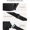 image:imageBAGSMART Fanny Packs for Women with Two Ways to Install the Adjustable Strap Lightweight Crossbody Belt Bag for Traveling WorkoutBlack