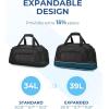 image:imageBAGSMART Gym Bag for Men Expandable Lightweight Workout with Shoe Compartment amp Wet Pocket Water Resistant Weekender Bag Black