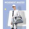 image:imageBAGSMART Gym Bag for Women Men 36L Small Sports Bag With Shoe Bag Lightweight Weekender Carry On Duffel Bag Water Resistant Workout Duffel Bags for Traveling  Gray
