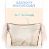 image:imageBAGSMART Keep Shape Packing Cubes 7 Set for Travel Lightweight Cubes Suitcase Organizer Bags Set for Essentials01White Opal