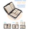 image:imageBAGSMART Keep Shape Packing Cubes 7 Set for Travel Lightweight Cubes Suitcase Organizer Bags Set for Essentials01White Opal